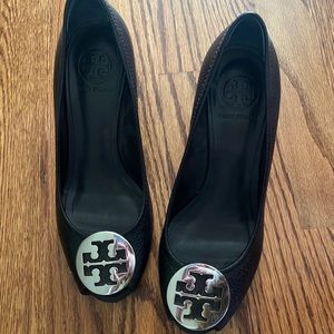 Tory Burch Peep Toe Wedge Pump